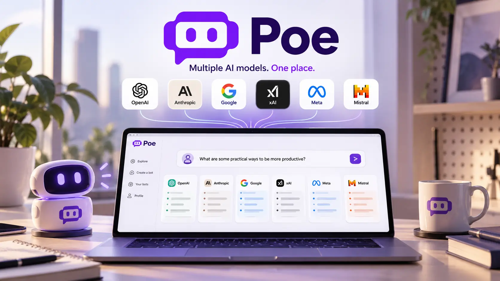 Poe AI برای دسترسی و مقایسه چند مدل هوش مصنوعی در یک پلتفرم
